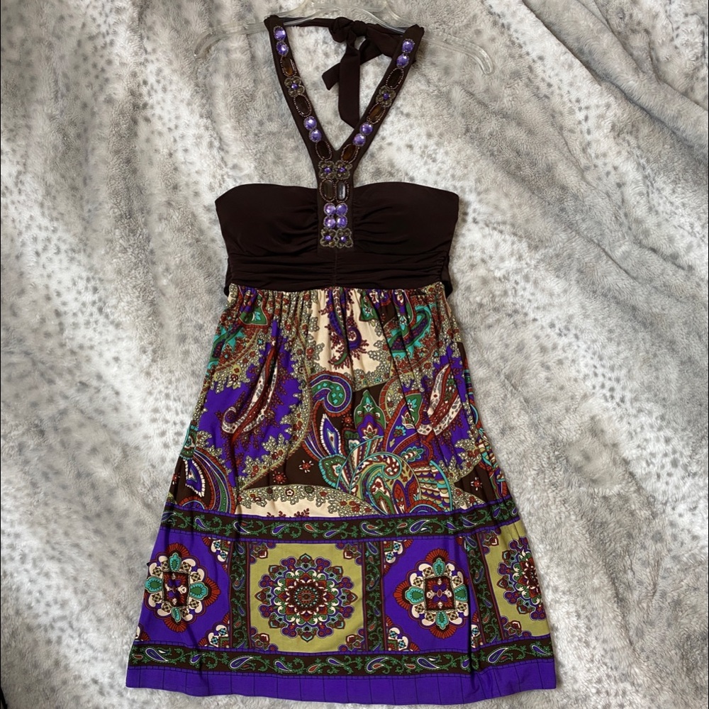 City Triangle Halter Top Summer Dress Size Small